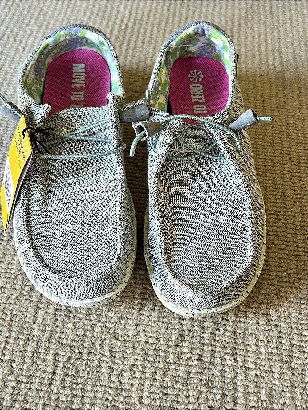 Hey Dude Wendy Stretch Speckle Gray & Green US 7
